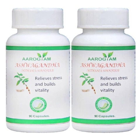 Aarogyam Ashwagandha, 90 capsules - Pack of 2 Aarogyam Ashwagandha, 90 capsules - Pack of 2