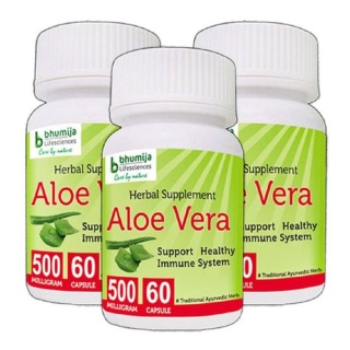 Bhumija Aloe Vera (Pack of 3), 60 capsules