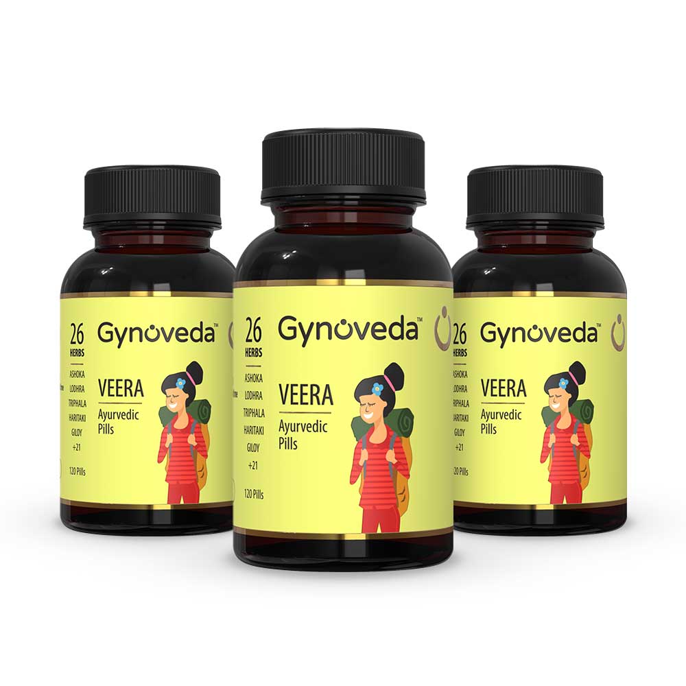 1 - Gynoveda Veera Ayurvedic Pills - Pack of 3,  60 tablet(s) 
