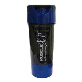 MuscleXP Advanced Mixer Gym Shaker, Design 10 Black & Blue 500 Ml