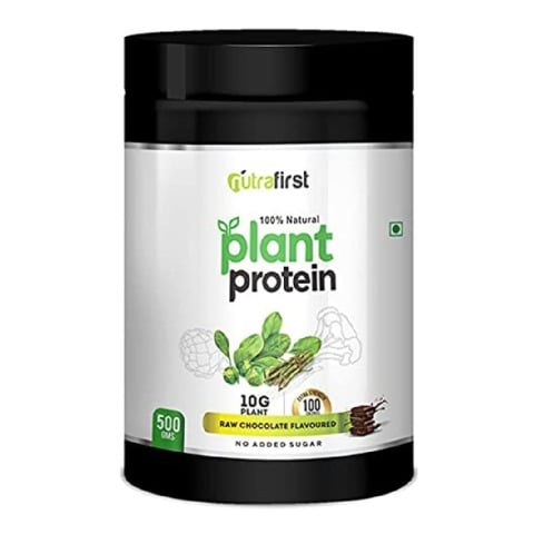 1 - NutraFirst 100% Natural Plant Protein, Raw Chocolate 1.1 lb