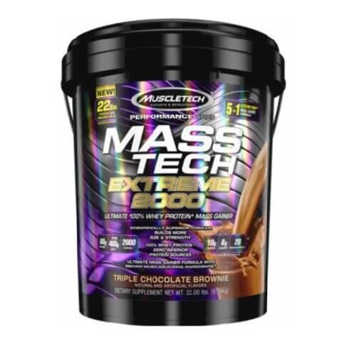 MuscleTech Mass Tech Extreme 2000, 22 lb Triple Chocolate Brownie MuscleTech Mass Tech Extreme 2000, 22 lb Triple Chocolate Brownie