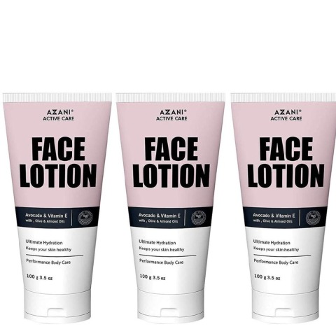 1 - Azani Active Care Face Lotion,  100 g  with Avocado & Vitamin E (Pack of 3) 