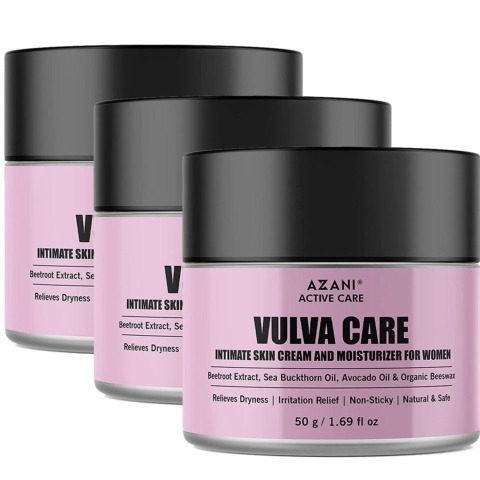 1 - Azani Active Care Vulva Care Intimate Skin Cream,  50 g  for All Skin Types (Pack of 3) 