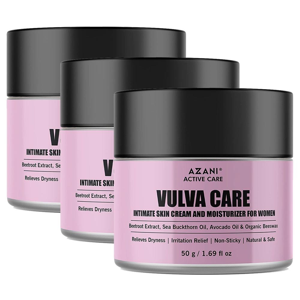 1 - Azani Active Care Vulva Care Intimate Skin Cream,  50 g  for All Skin Types (Pack of 3) 
