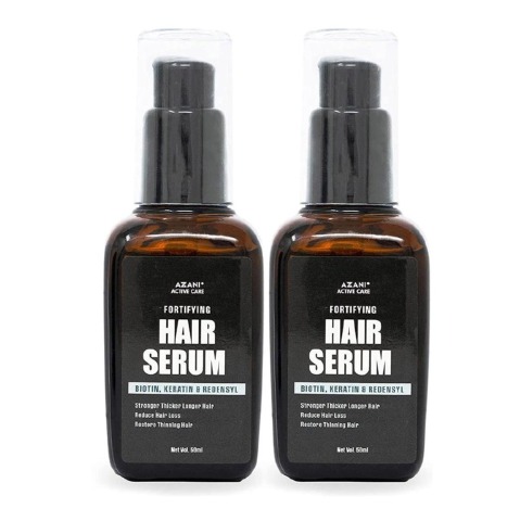 1 - Azani Active Care Hair Serum,  50 ml  with Biotin, Keratin & Redensyl (Pack of 2) 