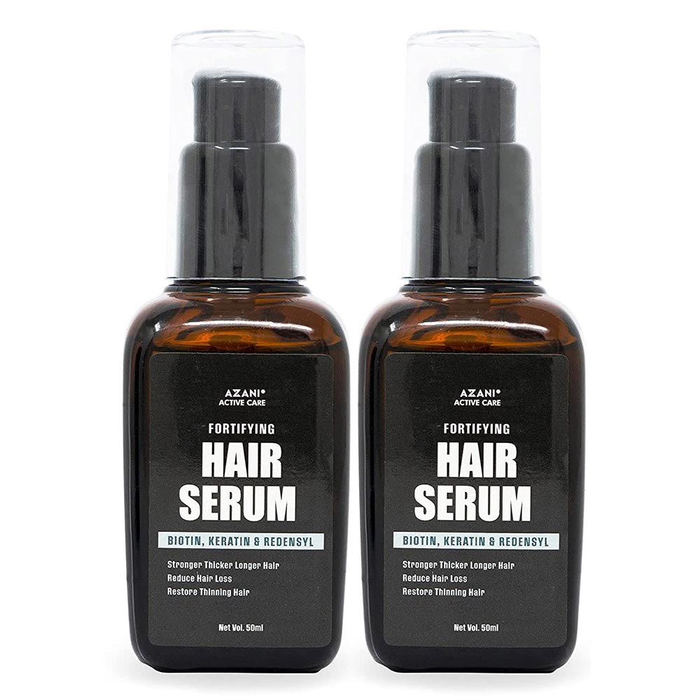 1 - Azani Active Care Hair Serum,  50 ml  with Biotin, Keratin & Redensyl (Pack of 2) 