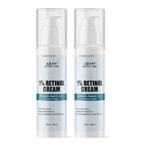 1 - Azani Active Care 1% Retinol Cream,  30 ml  for All Skin Types (Pack of 2) 