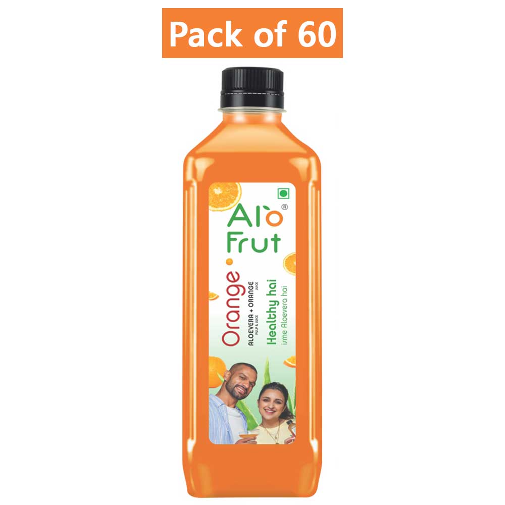 4 - Alo Frut Orange Aloevera Juice,  0.160 L  Orange (Pack of 5) 