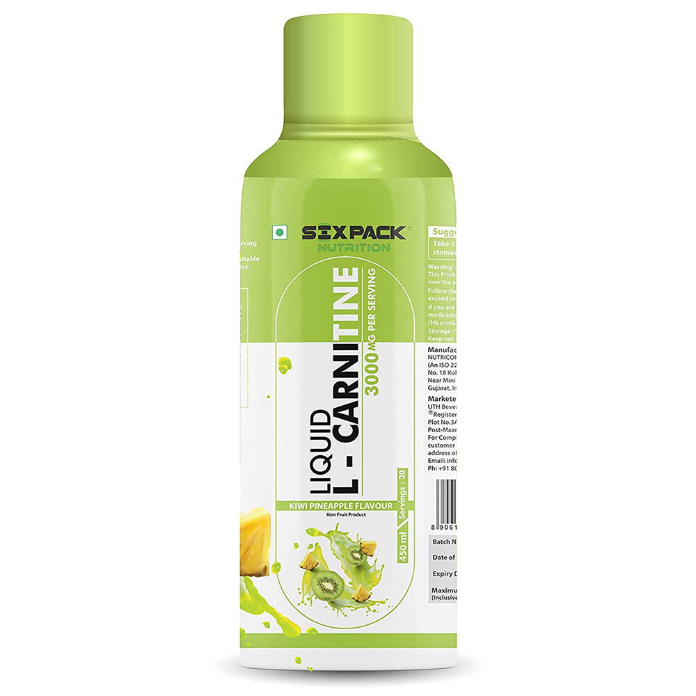 1 - Six Pack Nutrition Liquid L-Carnitine 3000 mg,  450 ml  Kiwi Pineapple 