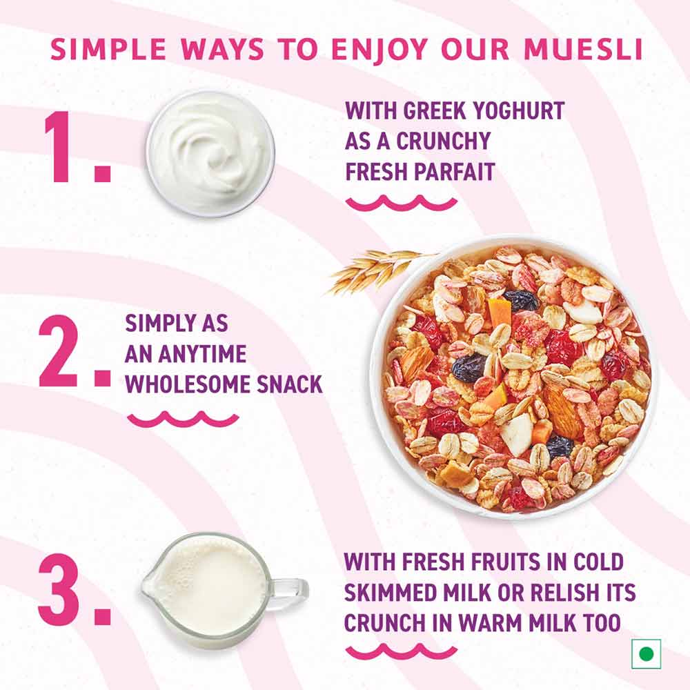 6 - Bagrrys Crunchy Muesli Fruit & Nut with Cranberries,  750 g  Unflavoured 