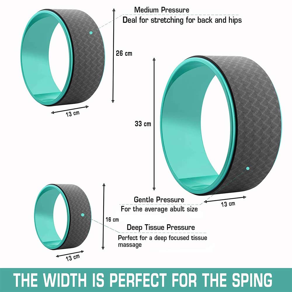 2 - Strauss Yoga Wheel,  Black (Set of 3)  13 cm 