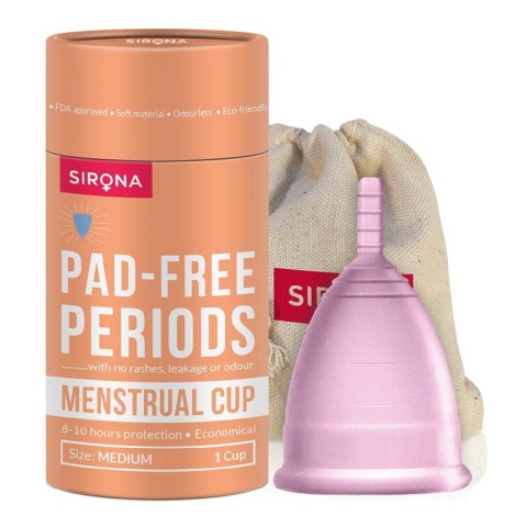 1 - Sirona Pad Free Periods Menstrual Cup,  1 Piece(s)/Pack  for Women (Medium) 