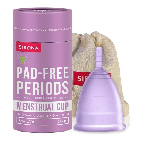 1 - Sirona Pad Free Periods Menstrual Cup,  1 Piece(s)/Pack  for Women (Large) 