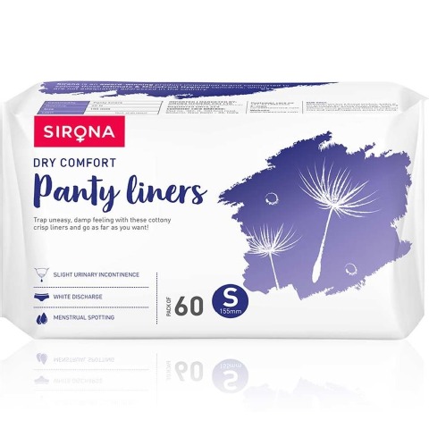 1 - Sirona Ultra-Thin Premium Panty Liners,  60 Piece(s)/Pack  Regular Flow (Small) 