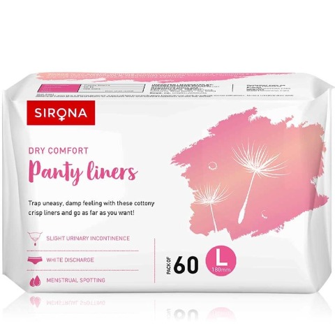1 - Sirona Ultra-Thin Premium Panty Liners,  60 Piece(s)/Pack  Regular Flow (Large) 