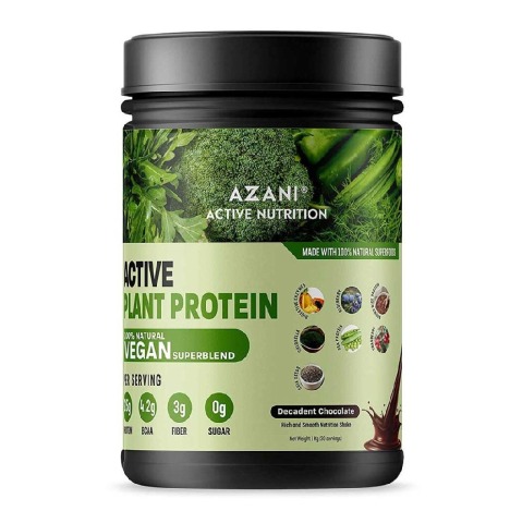 1 - Azani Active Nutrition Active Plant Protein, 2.2 lb Decadent Chocolate
