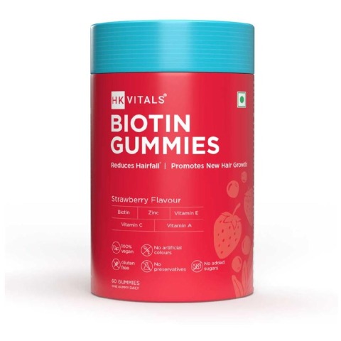 4 - HealthKart HK Vital Biotin OP,  60 gummies  Strawberry 