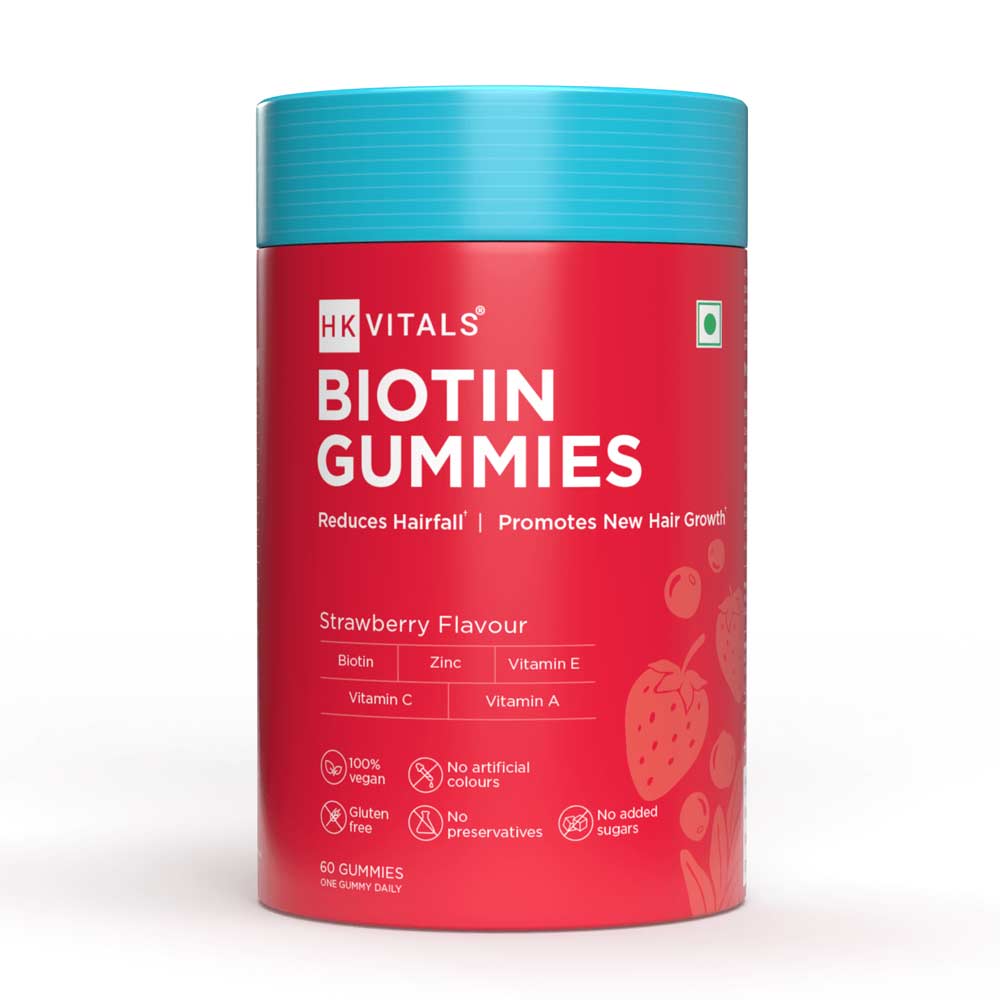 4 - HealthKart HK Vital Biotin OP,  60 gummies  Strawberry 