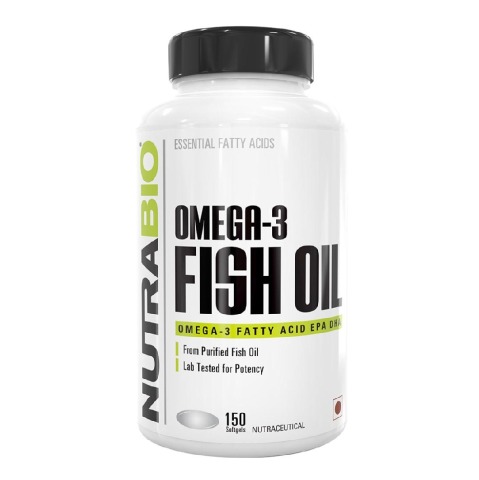 1 - NutraBio Omega-3 Fish Oil,  150 softgels 