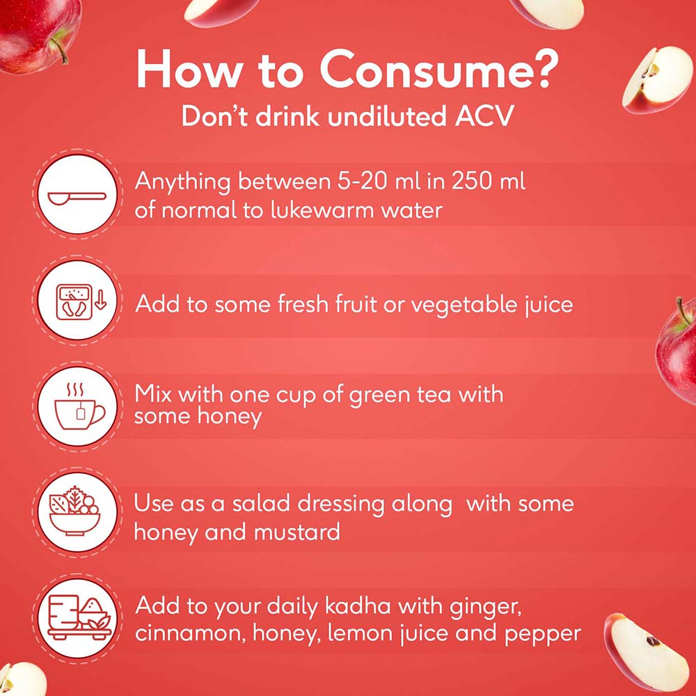 9 - HK Vitals Filtered Apple Cider Vinegar by HealthKart,  0.5 L  Natural (Pet Bottle)