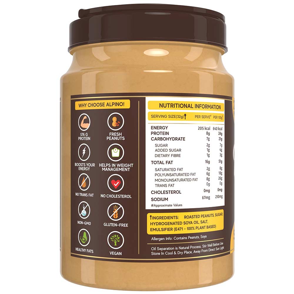 3 - Alpino Classic Peanut Butter,  2.4 kg  Smooth 