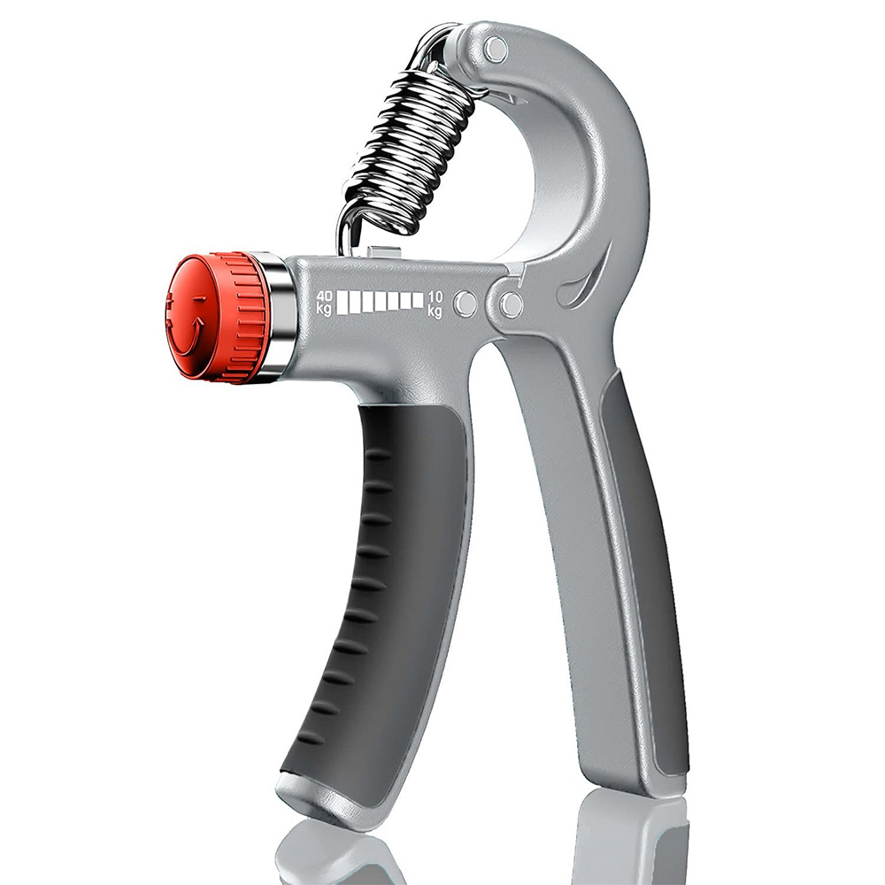 1 - Strauss Adjustable Hand Grip Strengthener,  Grey and Black 