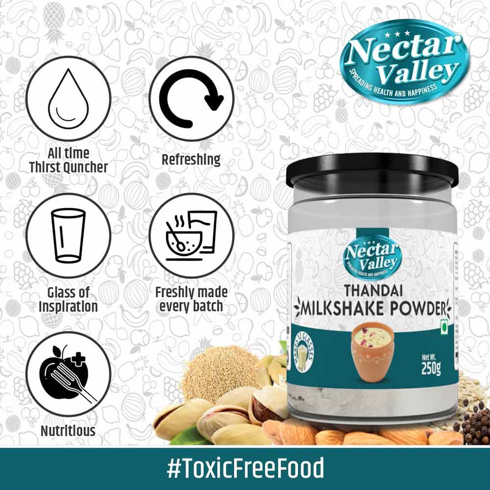3 - Nectar Valley Milkshake Powder,  250 g  Thandai 