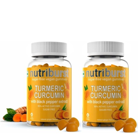 1 - Nutriburst Turmeric Curcumin - Pack of 2,  60 gummies 