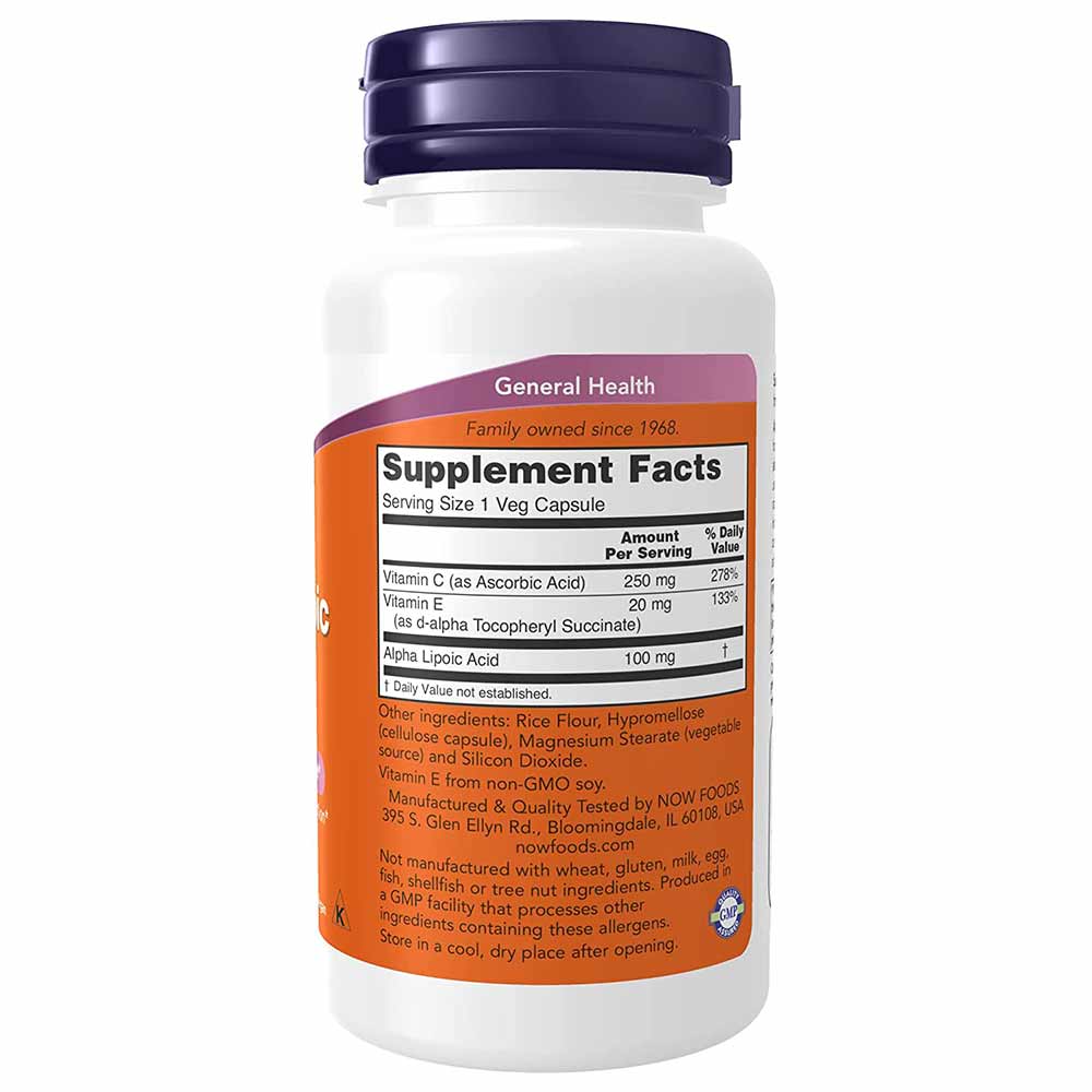 1 - Now Alpha Lipoic Acid (100 mg),  60 capsules 