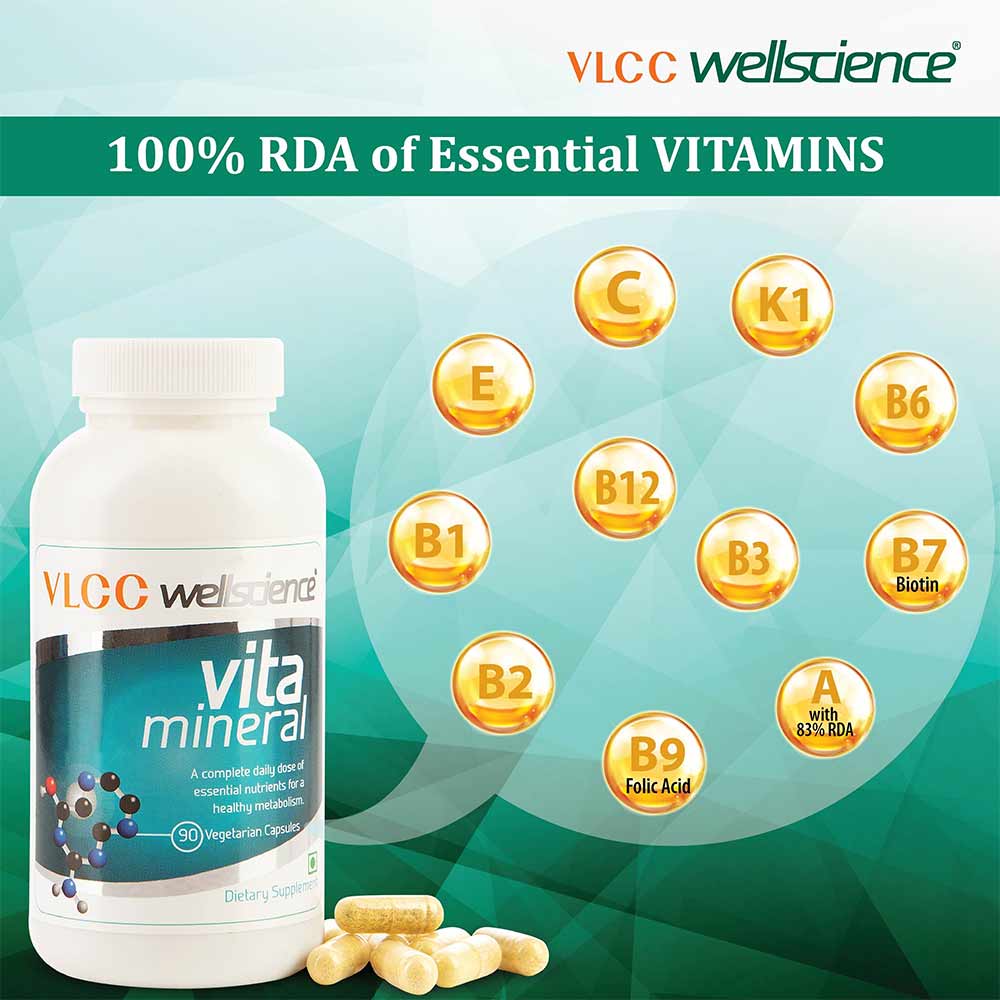 3 - VLCC Wellscience Vitamineral,  90 veggie capsule(s)  Unflavoured 