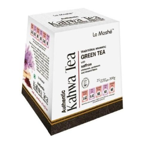 La Moshé Authentic Kahwa Tea with Saffron, 25 sachets/pack Natural La Moshé Authentic Kahwa Tea with Saffron, 25 sachets/pack Natural