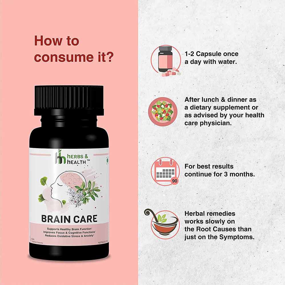7 - Herbs & Health Brain Care,  60 capsules 