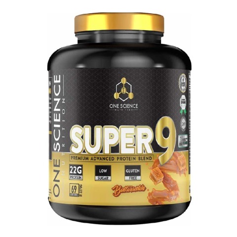 1 - One Science Super 9 - Premium Advance Protein Blend,  5 lb  Butterscotch 