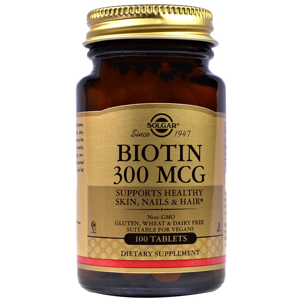Solgar Biotin 300 mcg,  Unflavoured  100 tablet(s) 