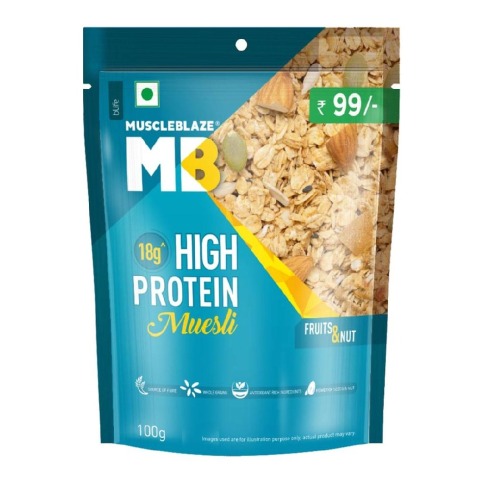 MuscleBlaze High Protein Muesli, 100 g Fruits & Nuts