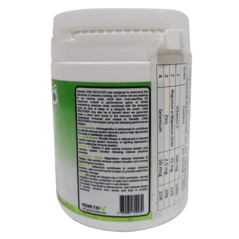 3 - Genetic Nutrition CNS Recover,  60 capsules  Unflavoured 