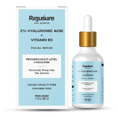 1 - Rejusure 2% Hyaluronic Acid + Vitamin B5 Facial Serum,  30 ml  for All Types of Skin 