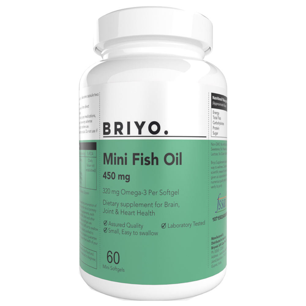 1 - Briyo Mini Fish Oil,  60 softgels 