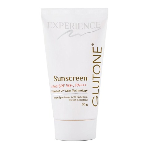1 - Glutone Sunscreen Tinted SPF 50  PA+++,  50 g  with Yeast Beta-Glucan 