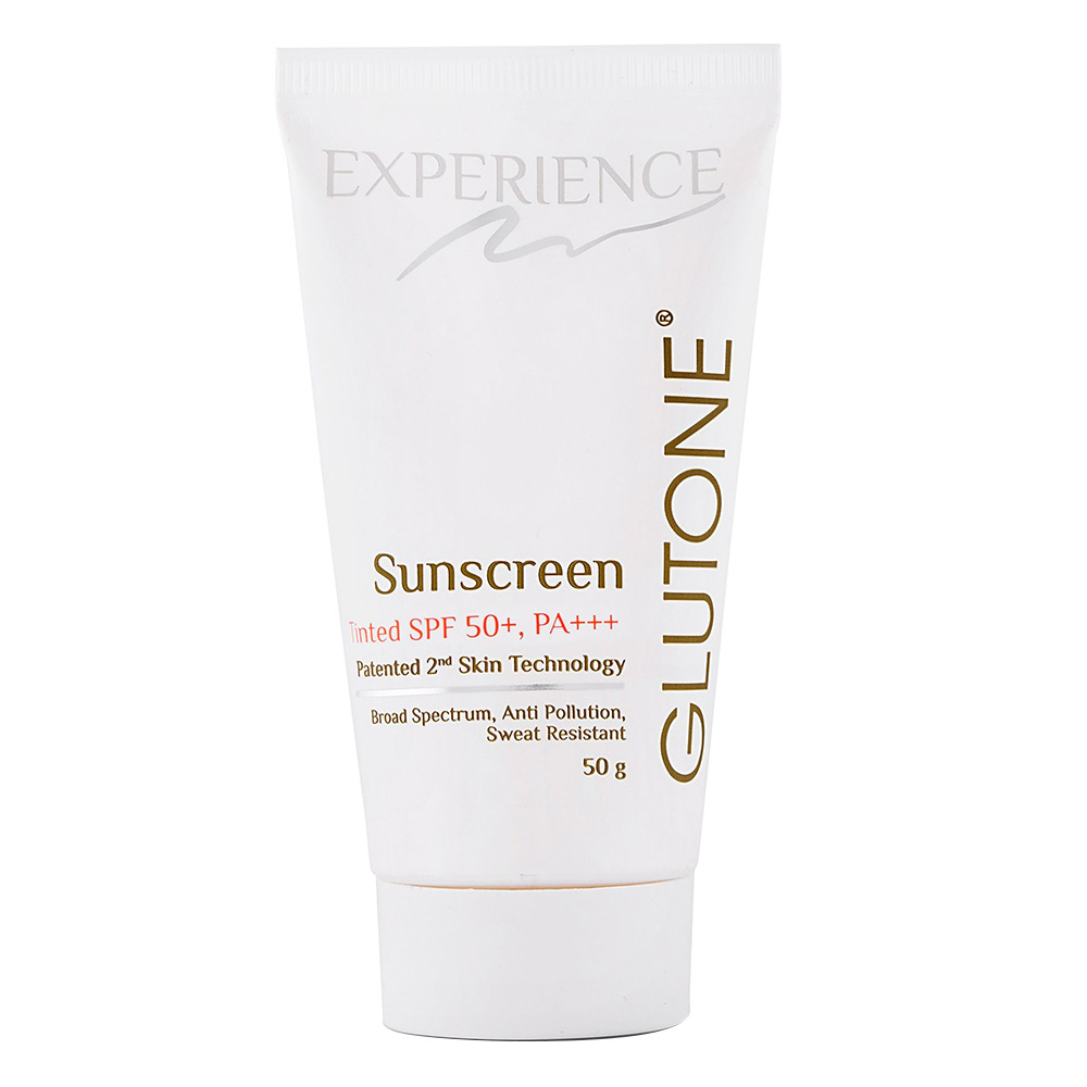 1 - Glutone Sunscreen Tinted SPF 50  PA+++,  50 g  with Yeast Beta-Glucan 