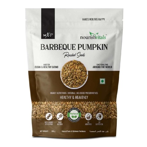 1 - NourishVitals Barbeque Pumpkin Roasted Seeds,  Unflavoured  200 g 