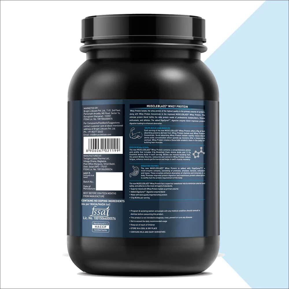 3 - MuscleBlaze Whey Protein  OP,  2.2 lb  Rich Milk Chocolate 