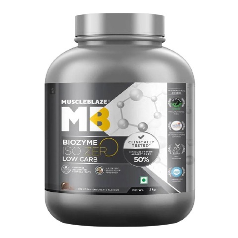 3 - MuscleBlaze Biozyme Iso-Zero, 4.4 lb Low Carb Chocolate