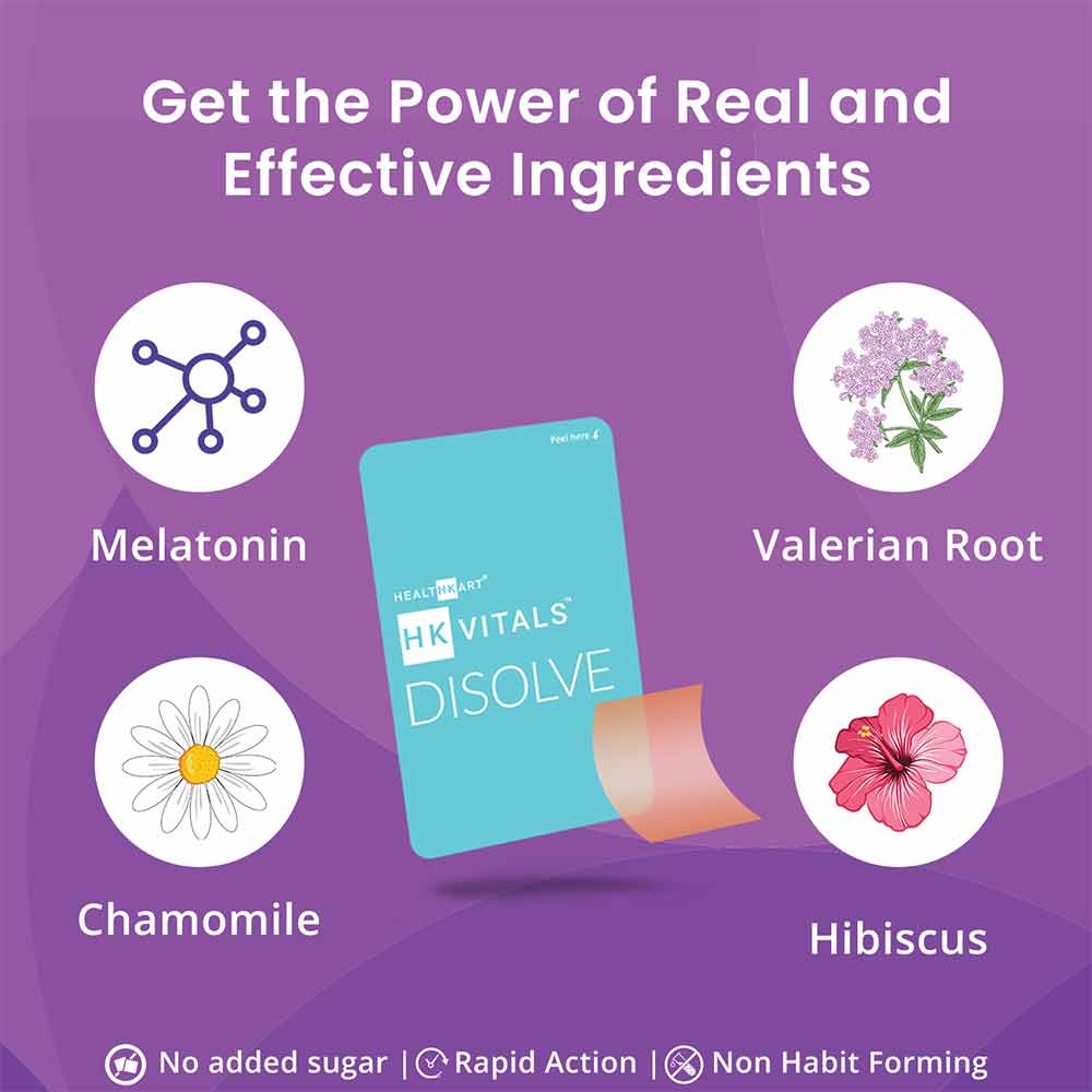 6 - HK Vitals DISOLVE Strips Melatonin by HealthKart,  30 Strip(s) 