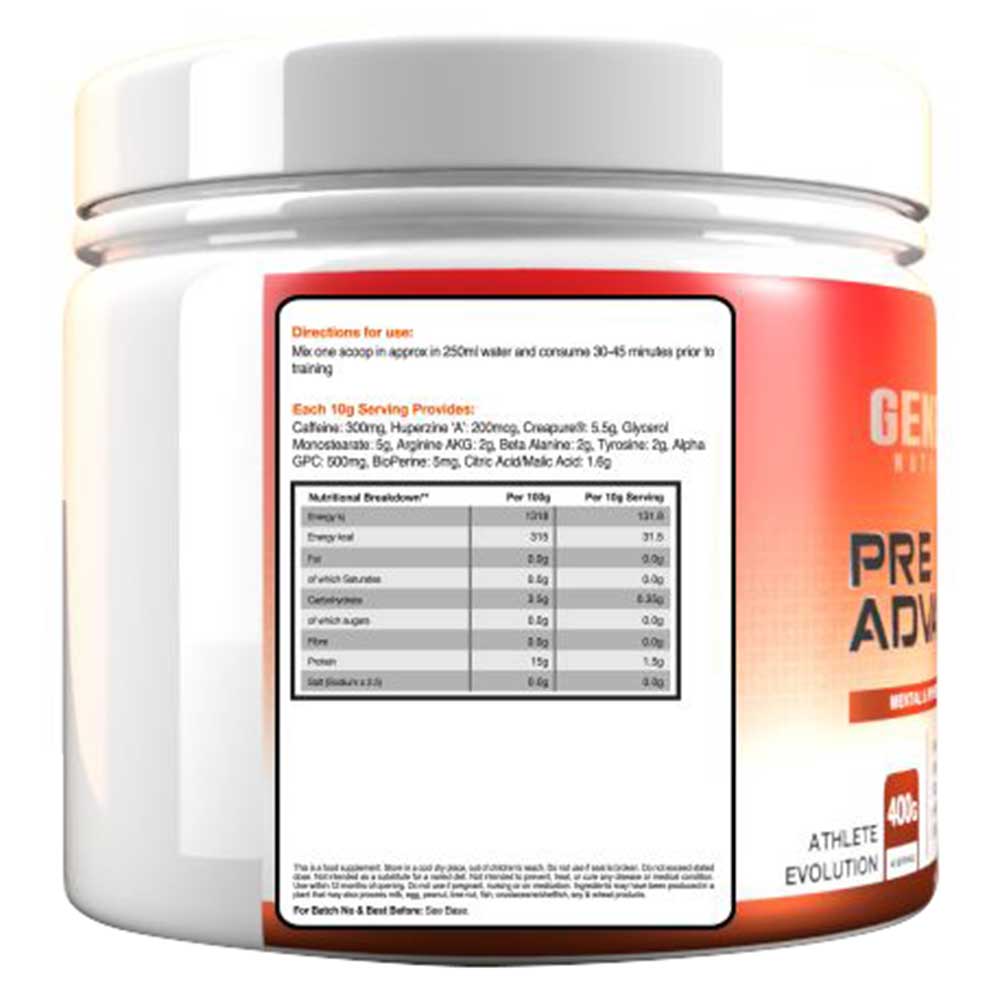 3 - Genetic Nutrition Pre Advatage,  0.88 lb  Berry Blast 