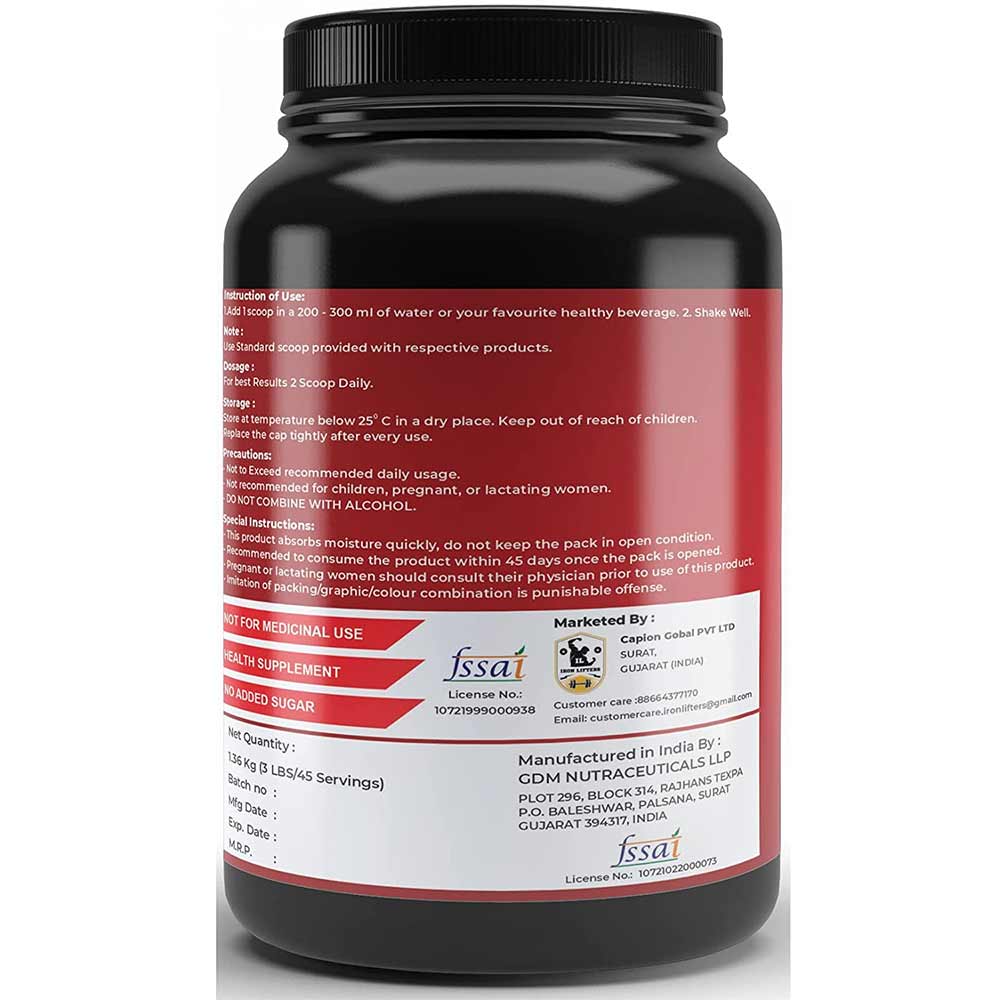 3 - IRON LIFTERS Whey Protein Concentrate 80%,  3 lb  Chocolate 
