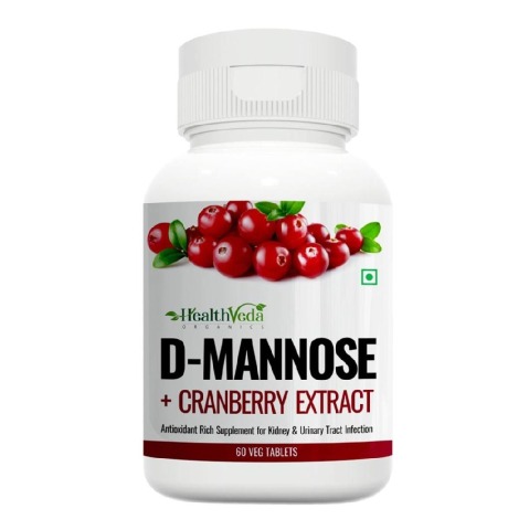 1 - Health Veda Organics D-Mannose + Cranberry Extract, 60 tablet(s)