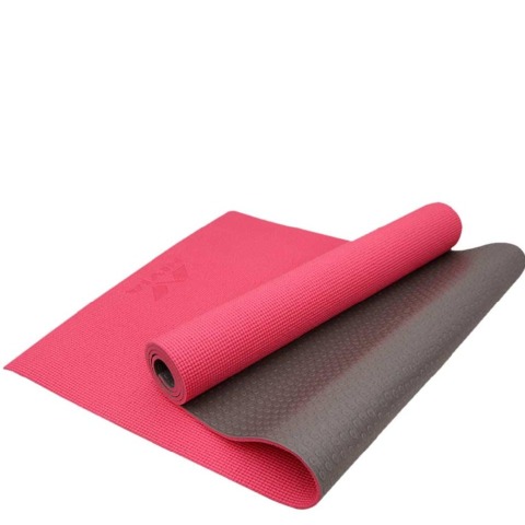 1 - Nivia Yoga Mat Two Layer PVC, Red & Grey 6mm
