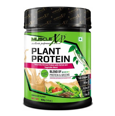 1 - MuscleXP Plant Protein with Herbal and Vegetable Blend,  0.44 lb  Chocolate 